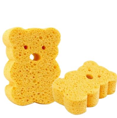 China EXFOLIATE High Quality Cellulose Bath Sponge Cute Baby Shape Animal Shapes Kids Bath Sponge for sale