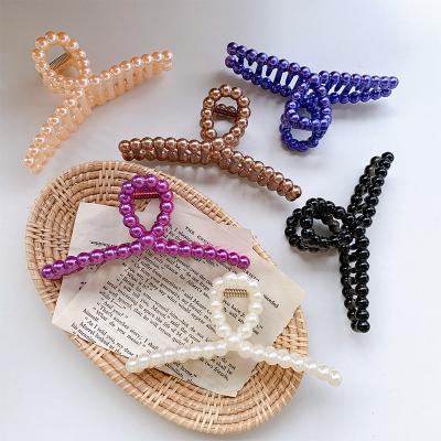 China Wholesale 11CM Fashion Sweet Korean Large Soft Hair Claws Candy Colors Plastic Hair Accessories Hair Claw Clips For Women for sale