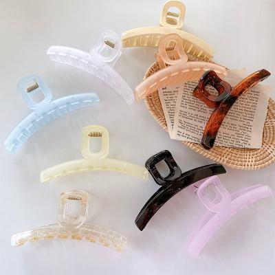 China 2022 Fashion Designer Acetate Daily Decorative Plastic Hair Claw Big 12CM Cut Women Hair Accessories Claw Clips For Thick Hair for sale