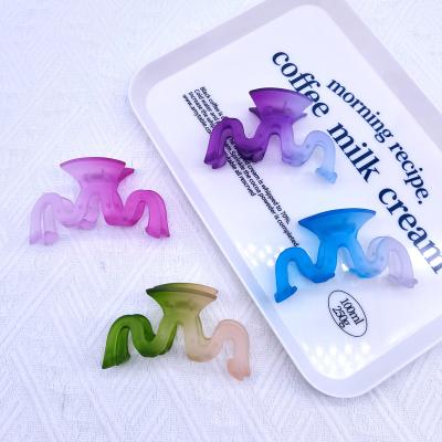 China New Soft Fashion Korean Claw Hair Clips Plastic Jelly Color Women Hair Claw Clips For Thick Hair for sale