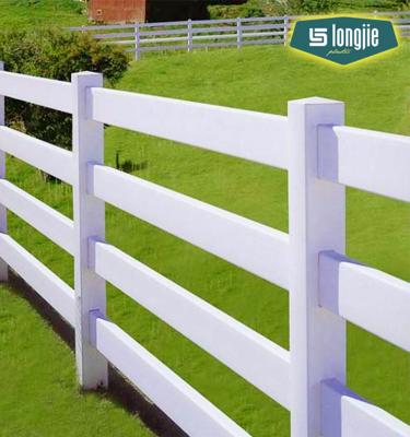 China 1.8*2.4m Factory PVC 3 Rails Truss and High Quality Directly Easily Assembled Horse Fence White for sale