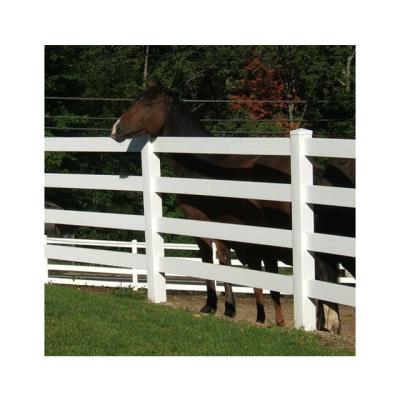 China Easily Assembled Hot Sale 3 Rails PVC Horse Fence for sale