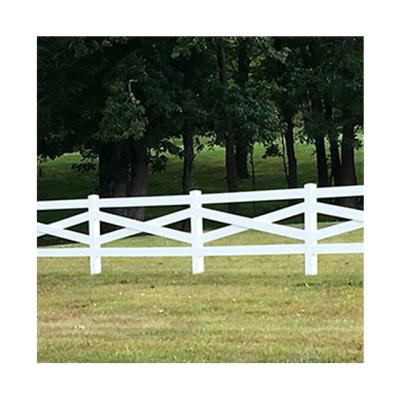 China Easily Assembled Crossbuck PVC Horse Fence with Four Rails for sale