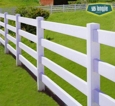 China 6ft x 8ft Rail PVC Easily Assembled Cheap Flexible Farm Horse Fence for sale