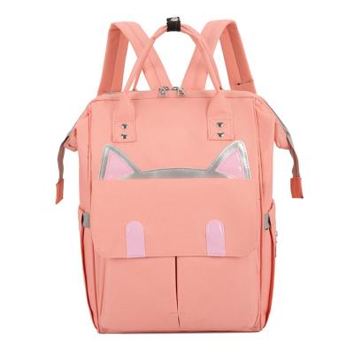 China Amazon Best Selling Stylish Portable Baby Care Diaper Travel Mommy Going Out Diaper Backpack Bag for sale