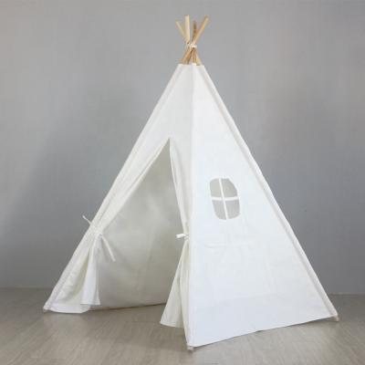 China White Toy Safety Standards 6ft Kids Teepee Tent With Carry Bag for sale