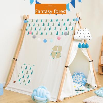 China Toy Safety Standards Durable Cotton Canvas A Frame Kids Tent For Kids Play Baby Christmas Gift Baby Indoor Teepee for sale