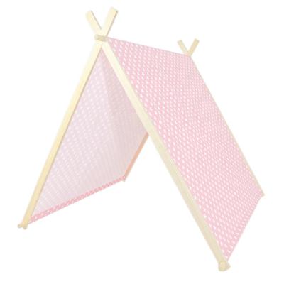 China Toy Safety Standards Factory OEM Indoor Outdoor Kids Play Toy Canvas Cotton Teepee Tents A Frame Sleepover Tent For Celebration for sale