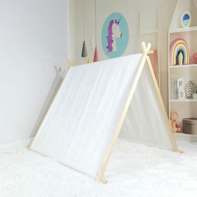 China Toy Safety Standards Factory OEM Cotton Canvas Children's Play Tent A Frame Teepee Game Room Sleepover Indoor Tent for Children for sale