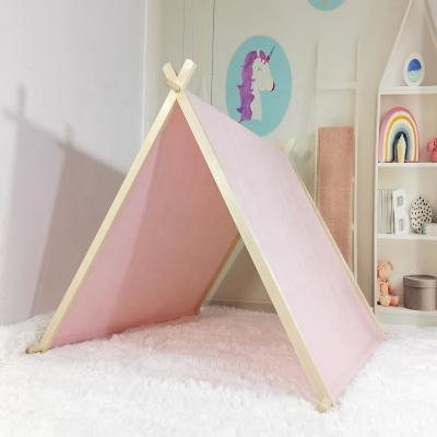 China Toy Safety Standards Indoor Princess A Frame Teepee Children's Play Tents Game Room Sleepover Tent With Bag For Kids for sale