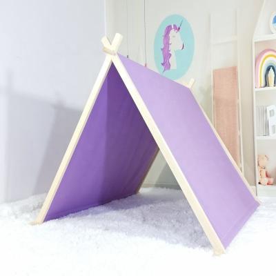 China Toy Safety Standards Wholesale Fairy Indoor Easy To Assemble A Frame Teepee Kids Toy Tents Game Play Sleepover Tent For Kids for sale