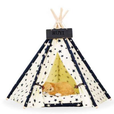 China Toy Hot Sale Soft Warm Soft Teepee Bed Pet Tent Detachable And Washable For Dogs/Cats for sale