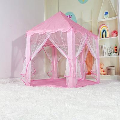 China Toy Safety Standards Wholesale Cheap Indoor Outdoor Princess Girls Large Playhouse Kids Fort Toy Castle Play Tent With Carry Bag for sale