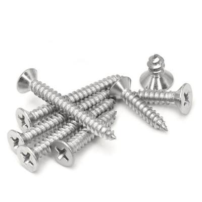 China Sensitive Tapping Reasonable Price In Stock Galvanized Cross Countersunk Flat Head Tapping Screws for sale