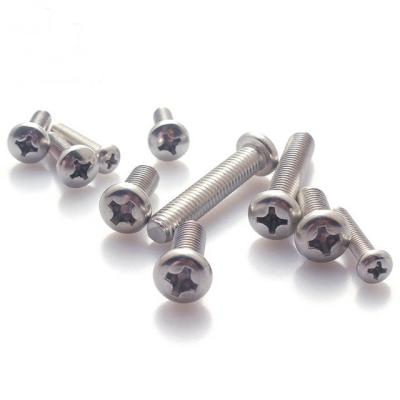 China Stainless Steel Cross Recessed Round Head Machine Stainless Steel Screws SS304 SS316 for sale