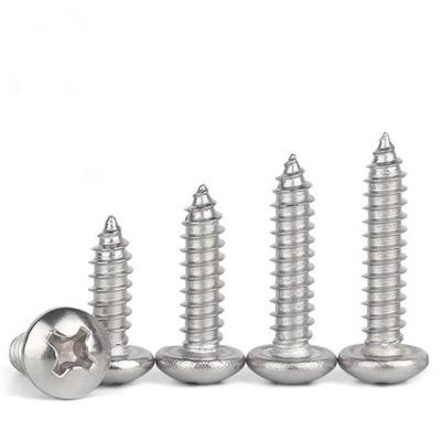 China Top Quality Nickel Pan Hot Selling Our Own Manufacturer Plated Cross Pan Head Tapping Screws for sale