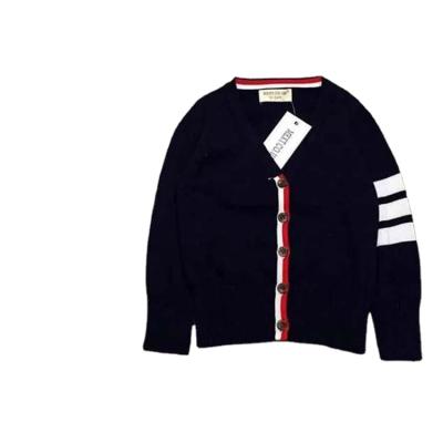 China Kids Anti-Shrink Cotton Boy Soft New Arrival Boutique V Neck Soft Luxury Cardigan Sweater for sale