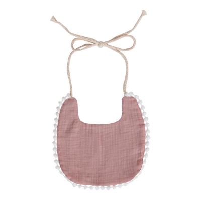 China Baby Bibs Viable Aprons Cute Lace Baby Toddler Infants and Toddlers Yarn Dyed Bag Newborn Adjustable Pure Cotton OEM Service Support 1pc/opp for sale