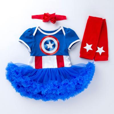 China Sweet New Designs Baby Clothes Boutique Set Kids Clothing July 4th Cute Kids Dress Babies Outfits for sale