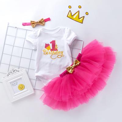 China Sweet Summer Boutique Little Girl First Birthday Outfits For Baby for sale