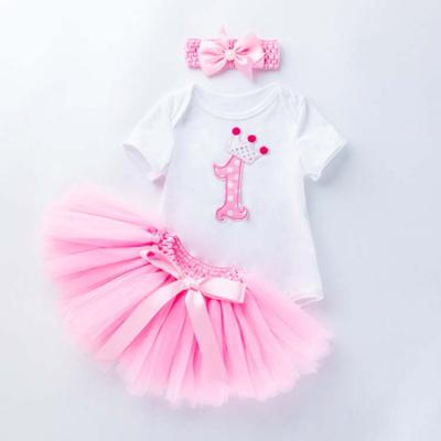 China Sweet Hot Selling Girls Summer Clothing Set Baby Clothes Toddler Pink Cute Jumpsuit for sale