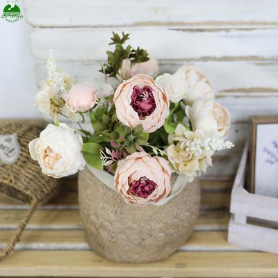 China Other Wholesale Cheap Silk Wedding Flowers Group Bouquet Bridal Silk Flowers Tropical Silk Flowers for sale