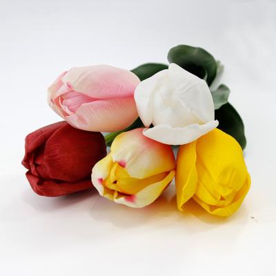 China Hot Sale Fabric Artificial Flowers Tulips Sell Tulip Flower For Decoration Wholesale High Quality Simple Artificial for sale