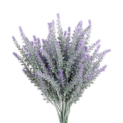 China Bush Flower For 12 Pieces High Quality Hot Sale Artificial Plants Lavender Flowers Wedding Decor for sale