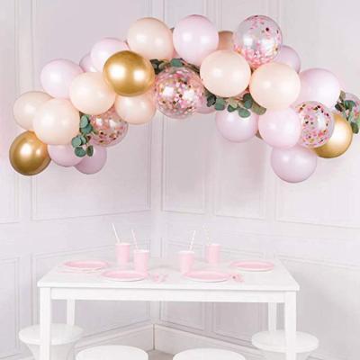 China Wedding Wedding Rose Gold Balloon Arch Kit with Artificial Greenery Garland for Baby Shower Wedding Party Decorations for sale