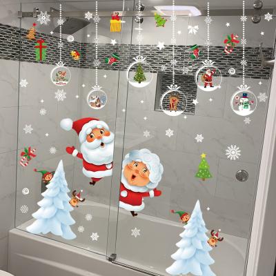 China DIY Clings DIY Supplies Christmas Window Clings Christmas Window Decorations Santa Decals Christmas Clings Holiday Stickers for Stained Glass for sale