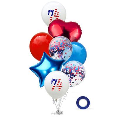 China Wedding Wedding Independence Day American 4th of July Theme Party Latex Party Stage Decoration Balloons Supplies for sale