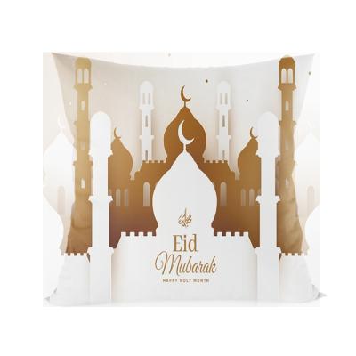 China Muslim Home Car Decor Islam Canvas Decoration Sofa Cushion Cover Happy Eid Ramadan Pillow Case Couch Seat Ramadan Pillow Case Festival Pillow for sale