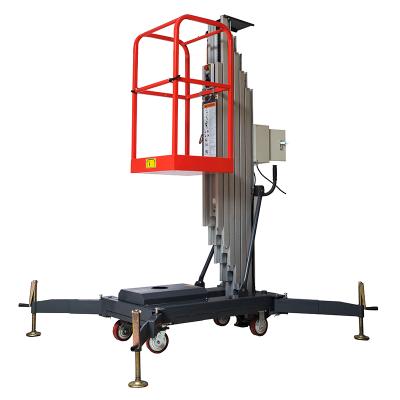 China Advertising Company Aluminum Single Column Aerial Work Platform Lift Construction Lift Crane for sale