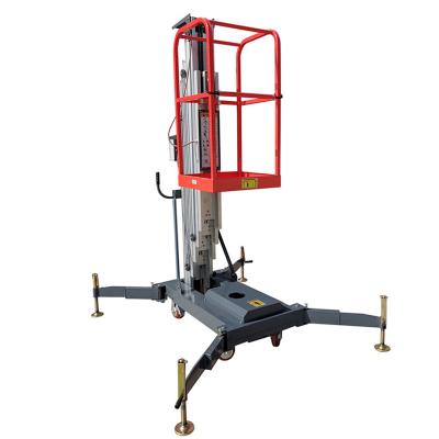 China Advertising Company Single Mast Aluminum Aerial Work Platform Lift Small Lifts for sale