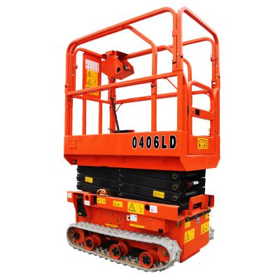 China Hotels CE Self Propelled Track Crawler Scissor Lift Platform for sale