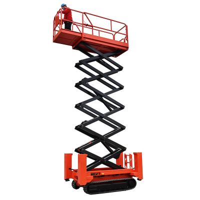 China Hotels Crawler Self Propelled Diesel Professional Electric Hydraulic Scissor Lift for sale