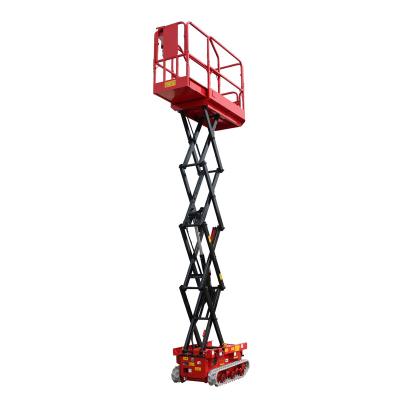 China Hotels 8m load 450kg crawler mobile hydraulic self-propelled machine mobile scissor lift car for sale