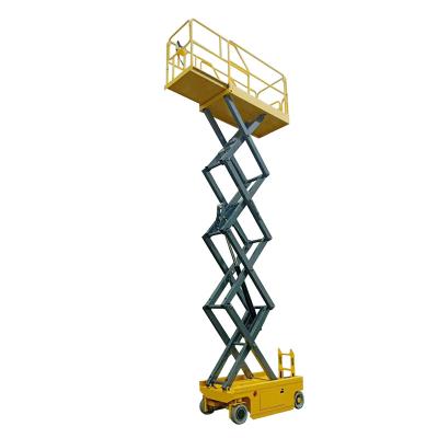 China Advertising Company Hoist Lift High End Electric Mobile Self Propelled Mobile Scissor Construction Lift 6M 8M 300Kg for sale