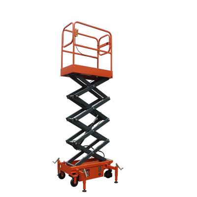 China Hotels V Load 240kg -300kg Mini Semi Electric Mobile Hydraulic Scissor Lift 3M-3.9m for sale