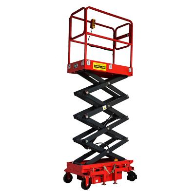 China Hotels 300 Kg 240 Kg Load Capacity Semi Electric Mini Platform Lift Hydraulic Scissor Lift for sale