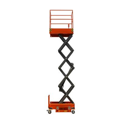 China Advertising Company 3M 4M Height Semi-Electric Mini Scissor Lift Construction Lift Crane for sale