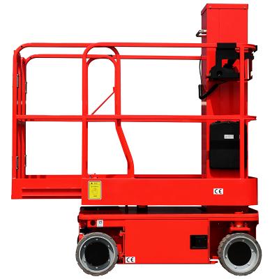 China Advertising Company Ce Approved 18ft Self Propelled Lifter Electric Mast Cleaning Vertical Lift for sale