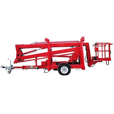 China Hotels 10m to 20m Man Work Platform Hydraulic Aerial Towable Spider Boom Lift for sale