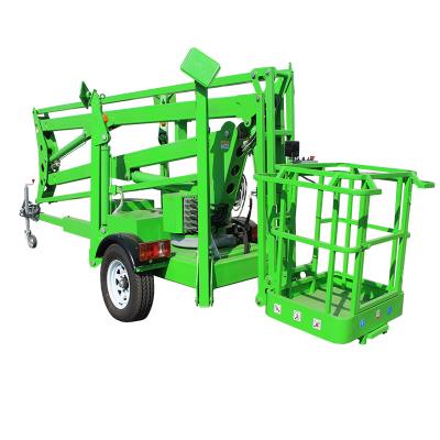 China Advertising Company Construction Work Man Lift Platform Electric Aerial Spider Boom Lift for sale