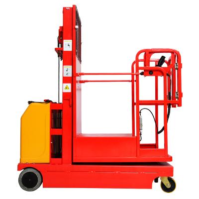 China Warehouse V Height 2.7m-4.5m Load 300kg Platform Self Propelled Forklift Robot Aerial Order Picker for sale