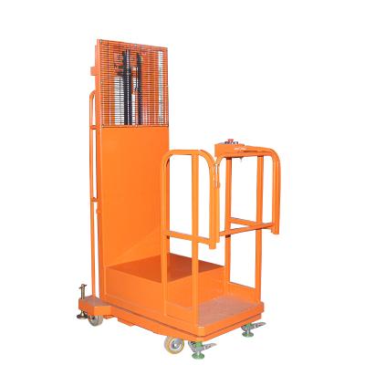 China Warehouse Load Capacity 200kg Mini Order Picker Semi Electric Forklift Mini Order Picker for sale