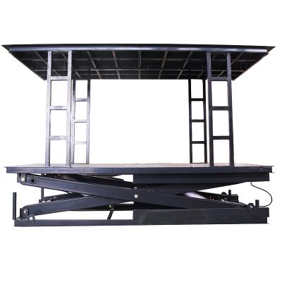 China Joint Heavy Duty Double Layer Pit Rig Car Parking Scissor Lift Platforms for sale