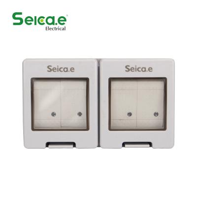 China Waterproof Outdoor Plastic Material IP55 10A 4 Gang 2 Way Switch Wall Switch for sale