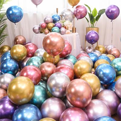 China Fashion Party&Wedding Metal Eco-friendly Colorful Chime Balloon High Quality Disposable Metallic Latex Balloons Decoration Chrome Balloons for sale