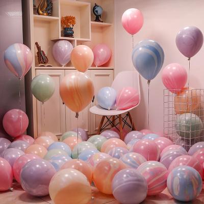 China Party Festival Supplies Colorful Macron Balloons Birthday Party Wedding Decoration High Quality Disposable Latex Balloons Set Party Supplies for sale